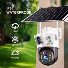 NEW Solar Wireless Security Camera System WiFi IP Auto Tracking CCTV PTZ 