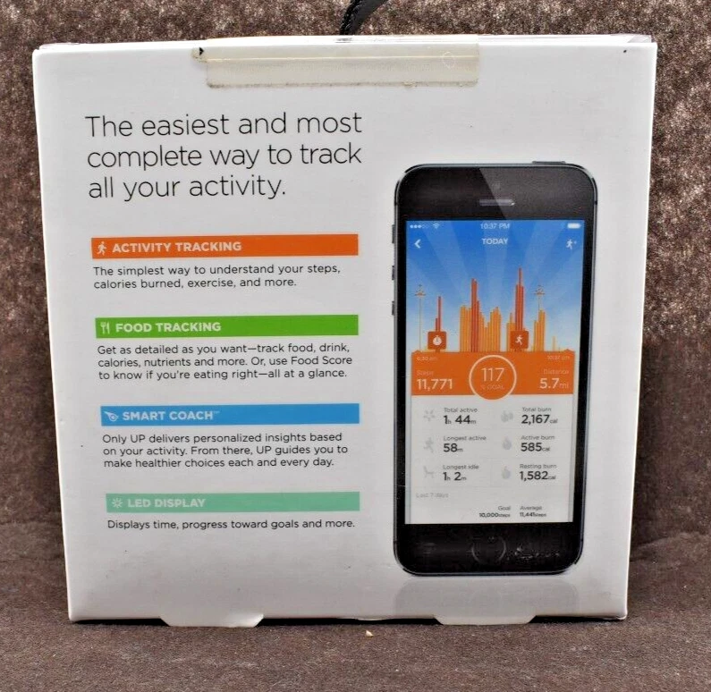 UP MOVE por Jawbone rastreador de atividade-sono azul com clipe branco - Imagem 2 de 4