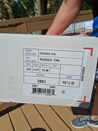 Justin boots mens. New in box, rugged tan color. - Picture 3 of 5