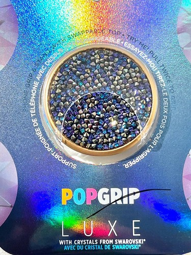 POPSOCKETS LUXE SWAROVSKI CRYSTALS POPGRIP HELIOTROPE BLUE&ROSE GOLD VERY RARE!! - 第 6/23 張圖片