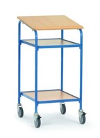 Fetra Stehpult Rollpult 5834 Mit SchreibfläChe Gestell Blau Ral 5007