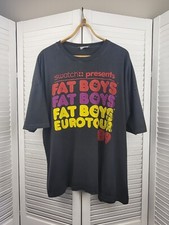 Vintage The Fat Boys T-Shirt, Coming Back Hard Again, European Tour 1989