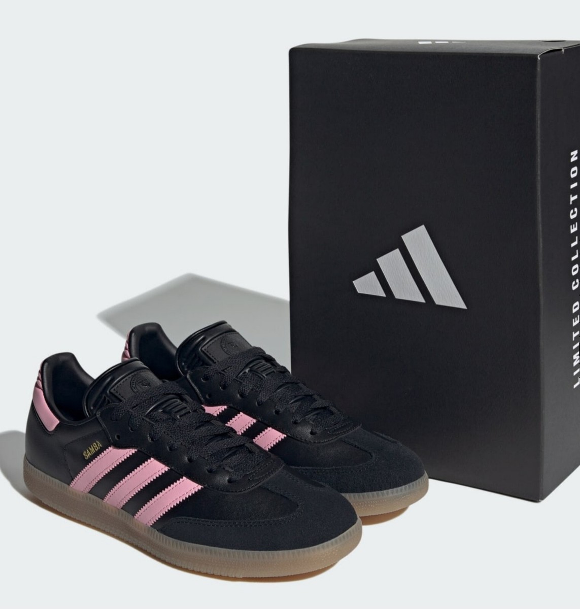 Inter Miami CF × adidas Samba Messi ADIDAS MESSI SAMBA INTER MIAMI CF SHOES SOCCER BLACK MENS LIGHT