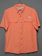 Magellan Laguna Madre Relaxed Fit Vented SS Fishing Shirt Men Sz Medium Orange