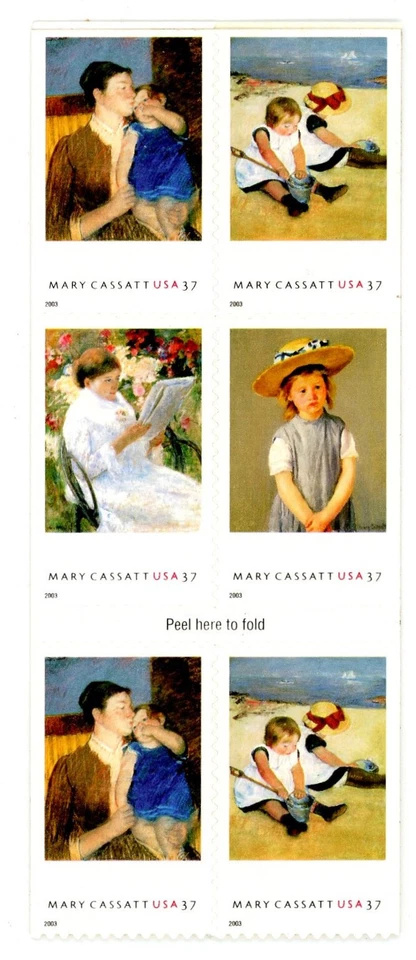 2003 American Treasures Mary Cassatt 37 cents Nineteen Stamps Booklet Brand New - Image 4 of 4