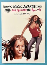BEYONCÉ - 2003 MTV VMA Postcard MINT