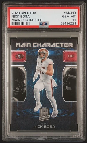 2023 Panini Spectra NICK BOSA Main Character SSP Case Hit PSA 10 49ers