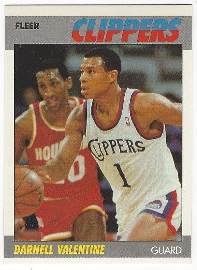 1987-88 FLEER BASKETBALL #115 DARNELL VALENTINE ROOKIE - NEAR MINT