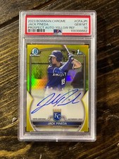 2023 Bowman Chrome Jack Pineda Auto Yellow Refractor /75 PSA 10 *MSG WITH OFFER