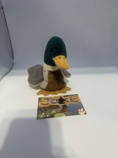 1998 Ty Beanie Baby Jake the Mallard Duck Plush w/trading Card