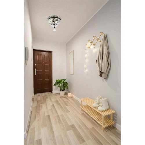 Elegant Lighting Tranquil 8" Metal and Crystal Flush Mount in Black - Picture 2 of 8