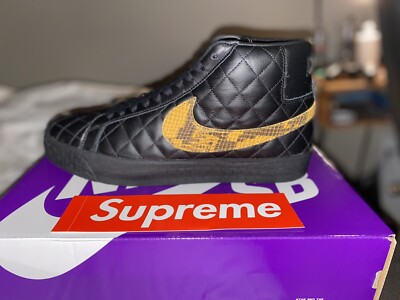 Supreme × Nike SB Blazer Mid Black 27.5 Supreme Black - Nike Skateboarding