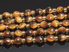 6MM Genuine Natural Brown Tiger Eye Beads Grade AA Rondelle Faceted Loose Beads