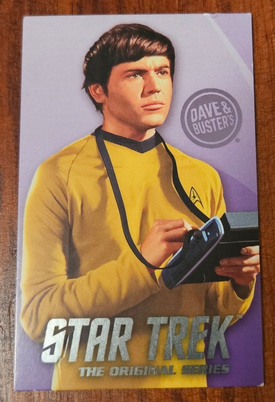 PAVEL CHEKOV Walter Koenig Dave & Busters Star Trek Card Coin Pusher Arcade