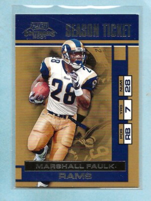 MARSHALL FAULK - 2001 Playoff Contenders - #87 - Rams - Comb. Shipping