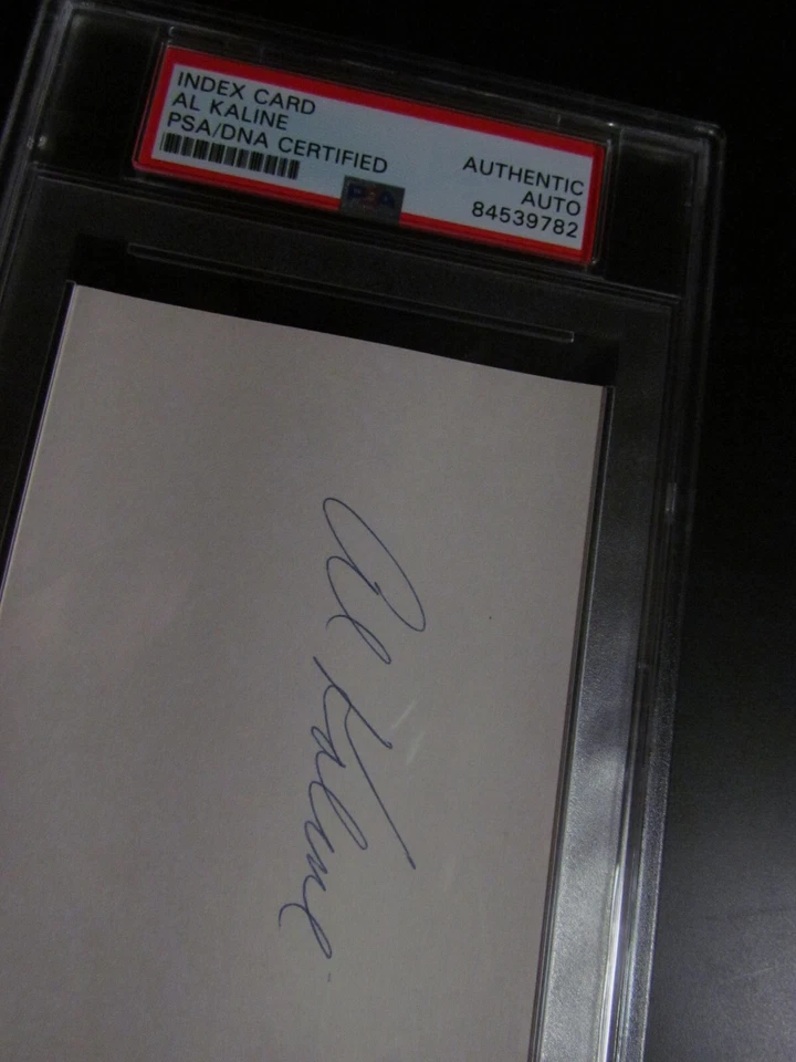 Al Kaline Signed Index Card PSA Encapsulated - Image 2 of 3