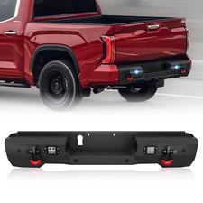 Rear Bumper With Sensor Holes & License Plate Holes For 2022-2024 Toyota Tundra