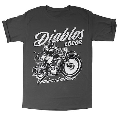 LA MARCA DEL DIABLO [DIABLOS LOCOS] T-SHIRT ROCKABILLY BIKER HARLEY ROCKER 666