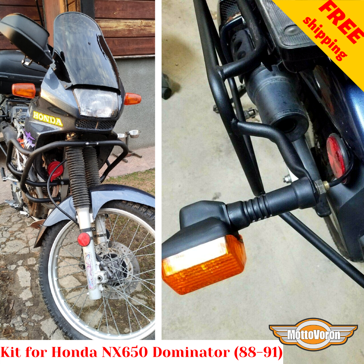 For Honda NX 650 Dominator Pannier rack NX650 Crash bars Kit