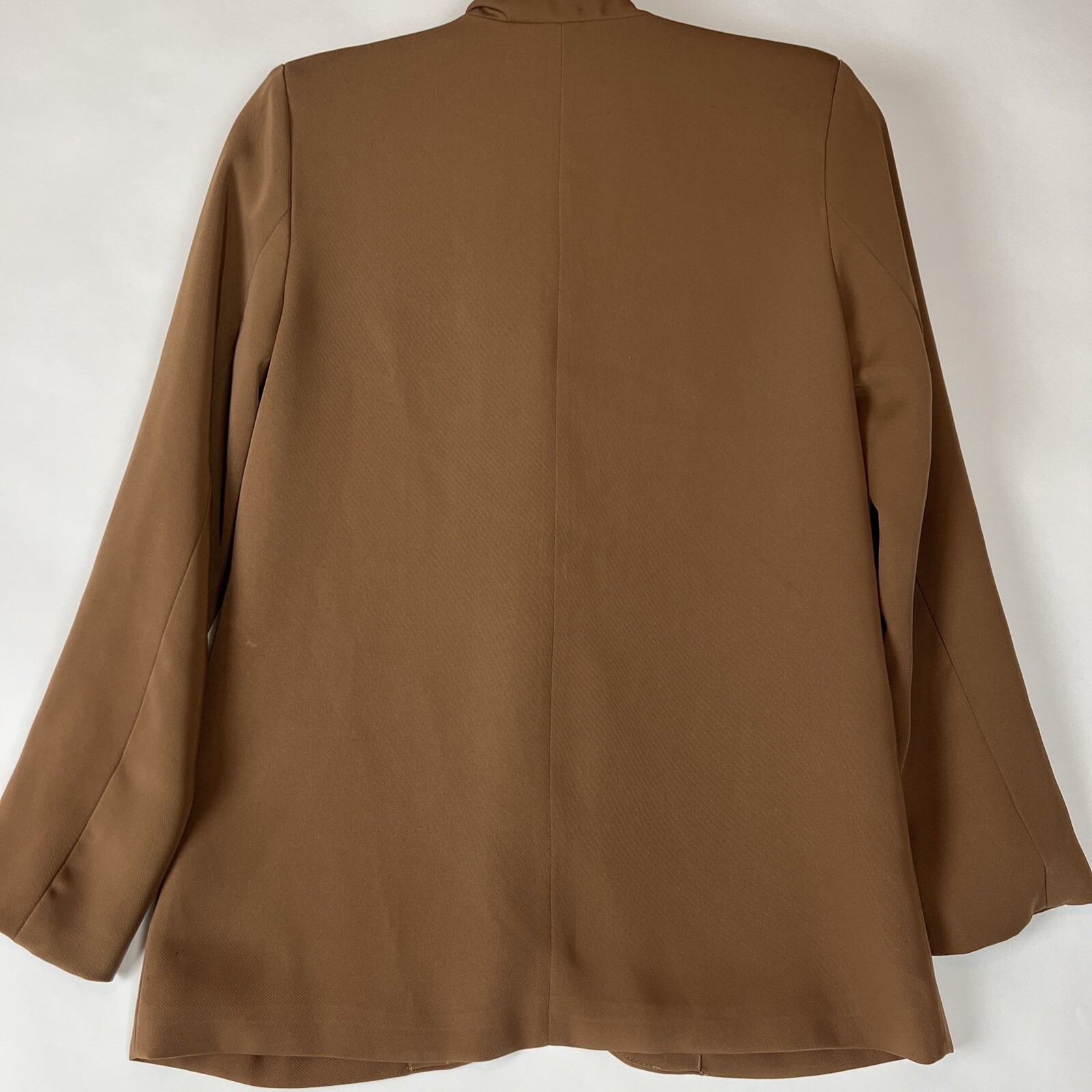 Urban CoCo Women's Office Blazer Jacket Open Front Coppery Brown Size Small image 4
