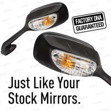 OEM spec black LED mirror fits Suzuki GSX-R600 11'-16 GSX-R750 11'-16' PAIR ε