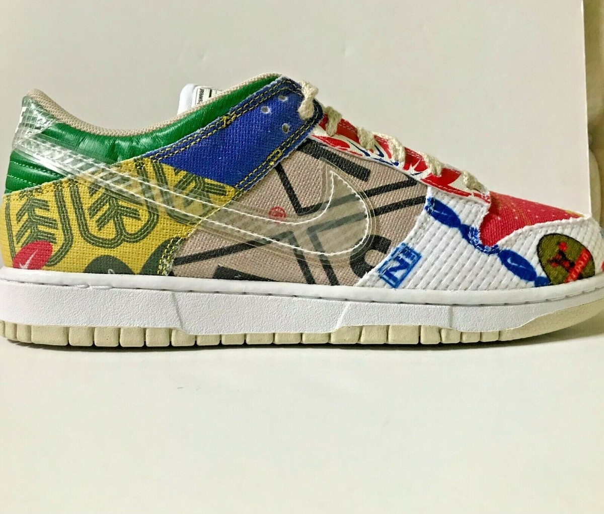 AUTHENTIC NIKE DUNK LOW SP CITY MARKET White Red Blue Multicolor