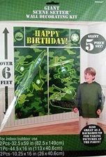 Army Camo Giant Scene Setter Wall Decorating Kit 6 Ft Birthday Party Backdrop 