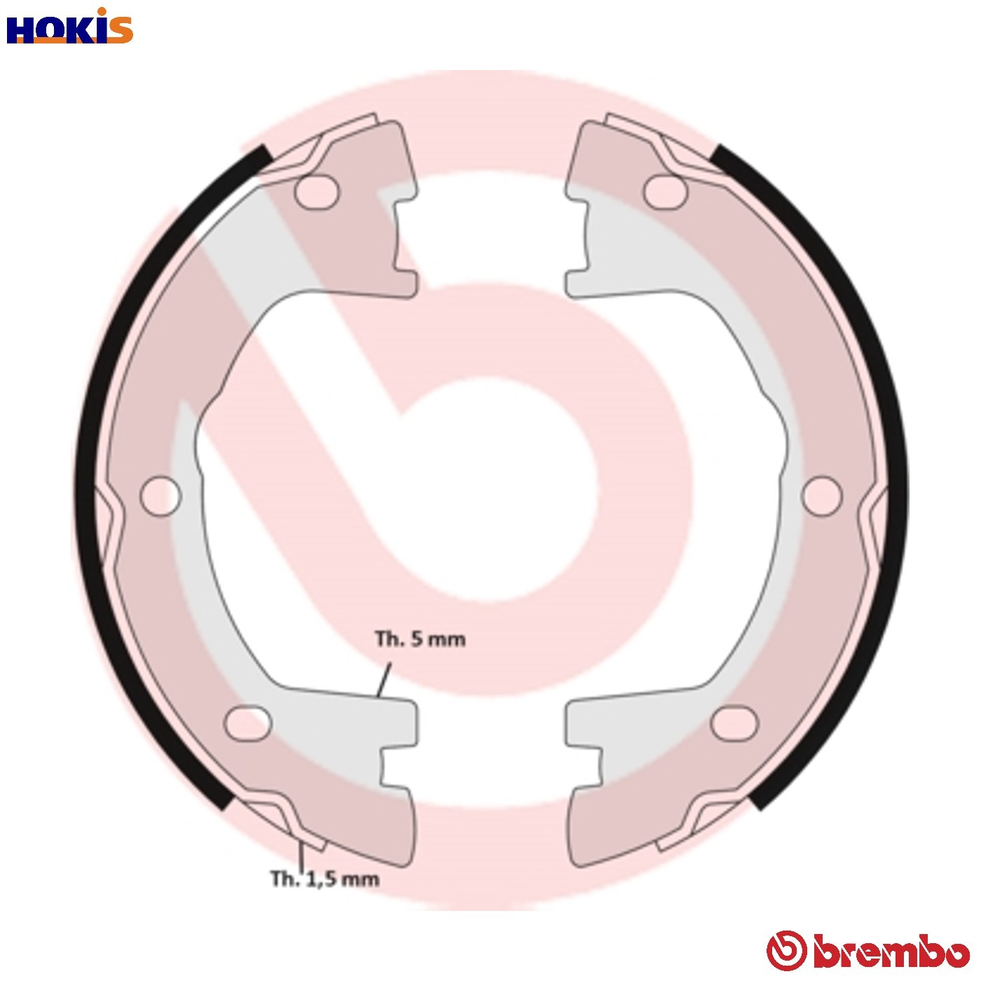 BRAKE SHOE SET PARKING BRAKE S A6 506 FOR RENAULT TRUCKS MASCOTT/Van  IVECO