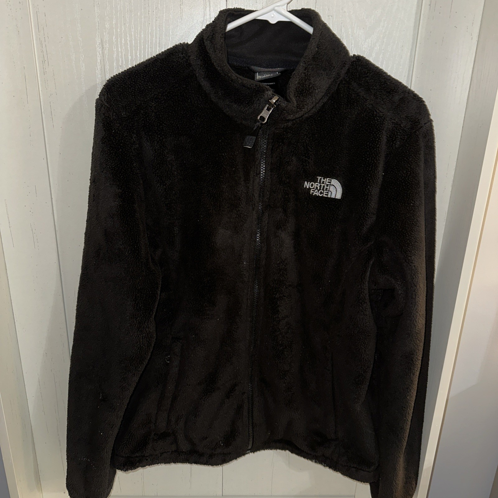 The North Face Women’s Jacket Black Size Medium Osito AAHY Fleece Full Zip FLAWS