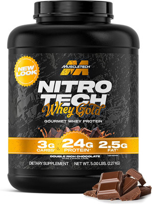 Whey Protein Powder (Double Rich Chocolate, 5LB) - Nitro-Tech Whey Protein Isola