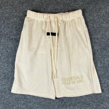 Essentials Fear of God Sweatshorts Mens M Cream White Drawstring