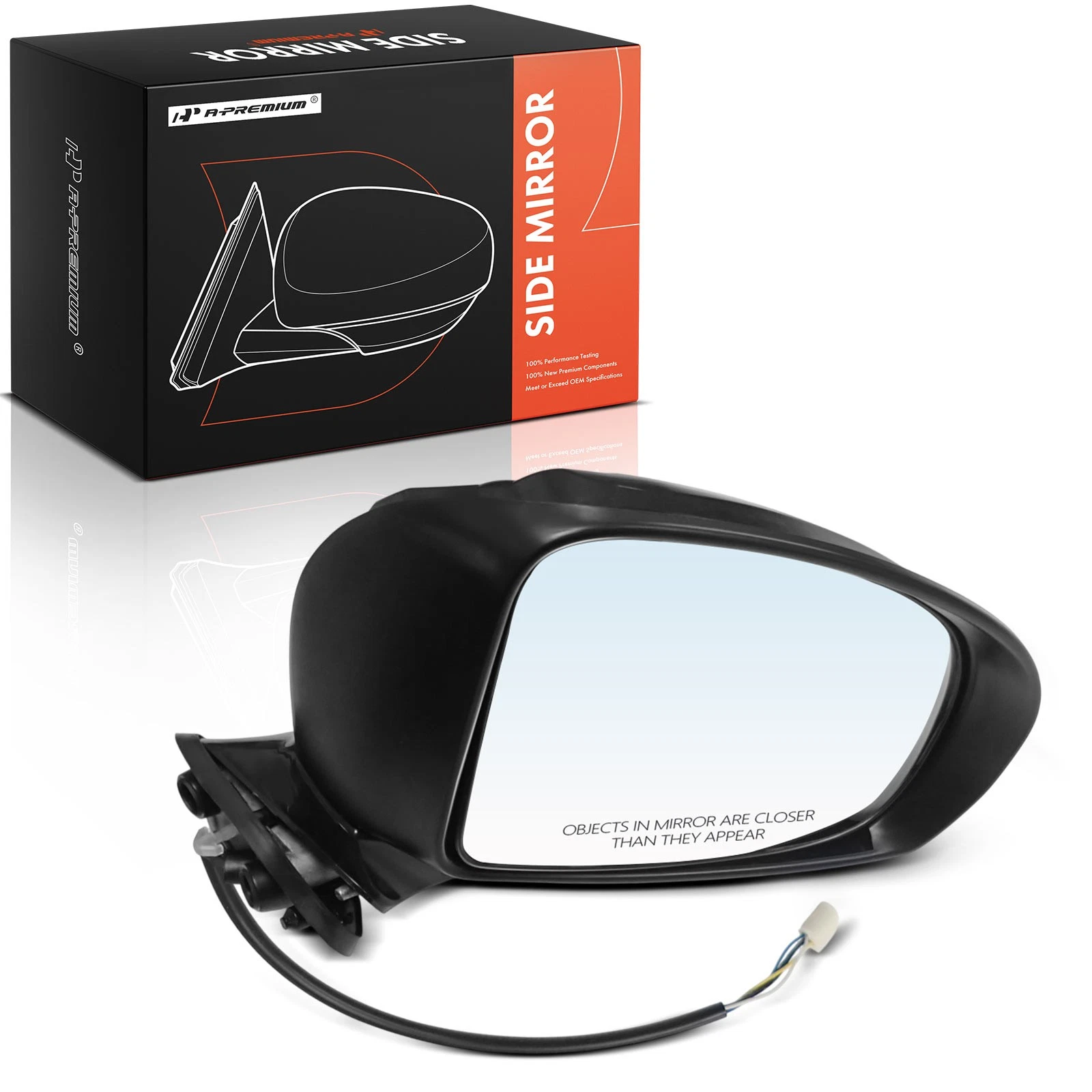 A-Premium Passenger Power Mirror Manual Fold Heated for Toyota Prius 2010-2015