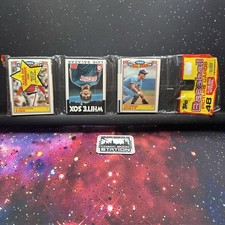 1986 Topps Rack Pack Sealed Unopened Baseball Cards George Brett Carlton Fisk KL