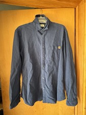 Jack  Jones Originals Men's Casual Shirt Button Up Long Sleeve Size S Dark Blue