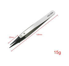 1PCS of ESD Anti-Static Precision Tweezers - Anti-Static Tips, Heavy-Duty Metal