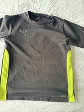 Puma Drycell Tshirt Age 9-10 Great Condition, Black And Yellow.