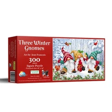 SunsOut Three Winter Gnomes 300 pc Christmas Jigsaw Puzzle