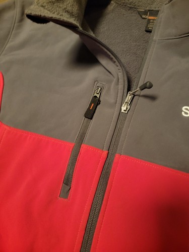 Staples Warm Logik Jacket Men XL Red Navy Color Block Streetwear Full Zip - Picture 6 of 7