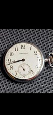 Orologio da tasca Waltham quadrante secondario lancette blu vintage/antico