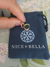 Aretes Argolla 18k Nicebella Gold Plated Para...