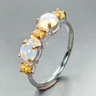 Handmade Natural Opal Ring 925 Sterling Silver Size 7 /R463005