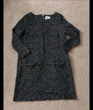 Anthropologie Lili’s Closet Small Black Marled Knit Sheath Dress With Pockets