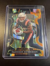 2025 Panini Select - Concourse TreVeyon Henderson #78 Black & Orange Shock Prizm