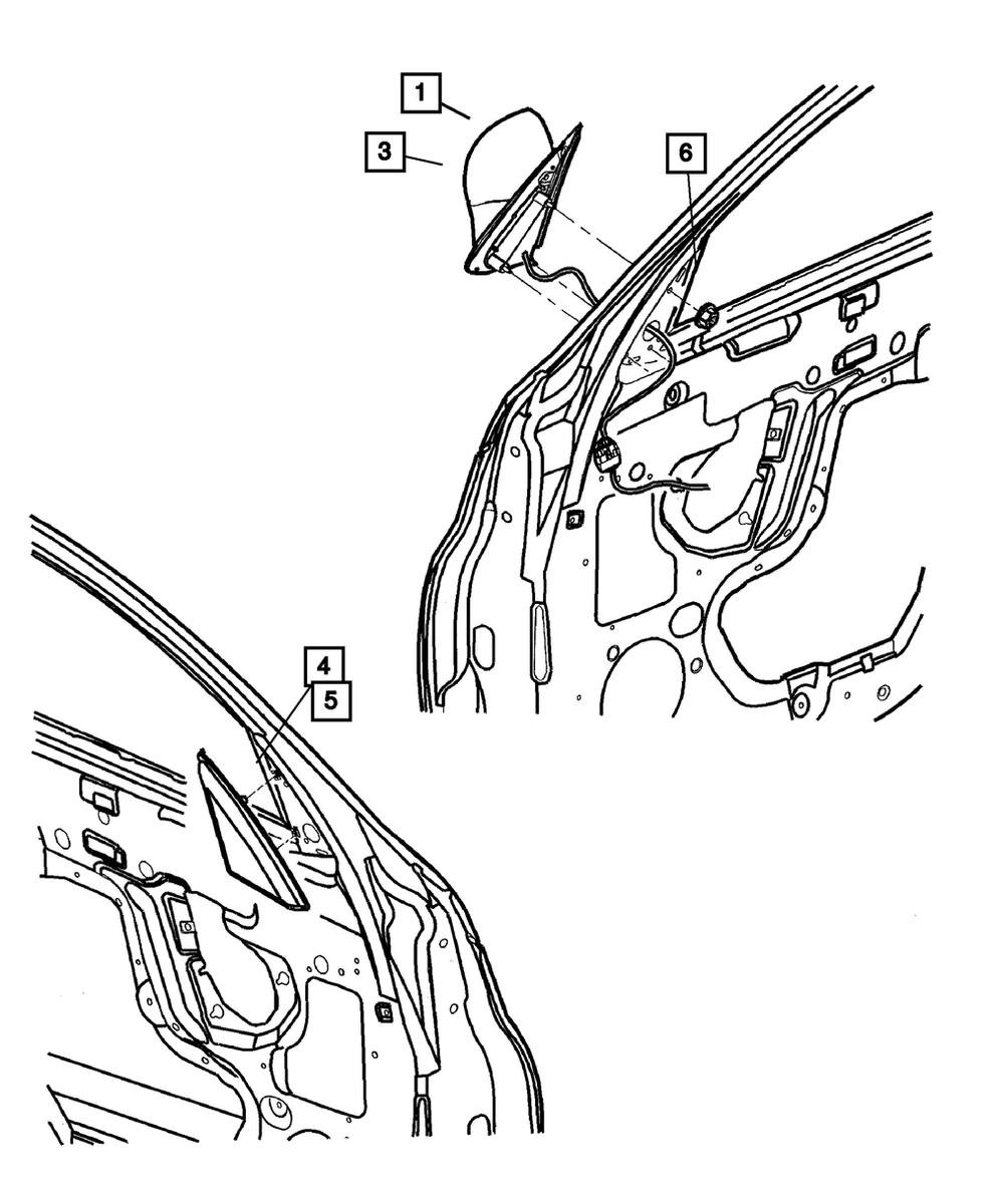 Genuine Mopar Outside Rear-View Mirror Left 5067423AD | eBay