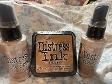 Tim Holtz Tea Dye Distress Ink Pad With 2 Distress Oxide Spray Set