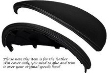 GREY STITCH FITS HONDA ACCORD MK7 03-07 SPEEDO GAUGE HOOD LEATHER SKIN COVER