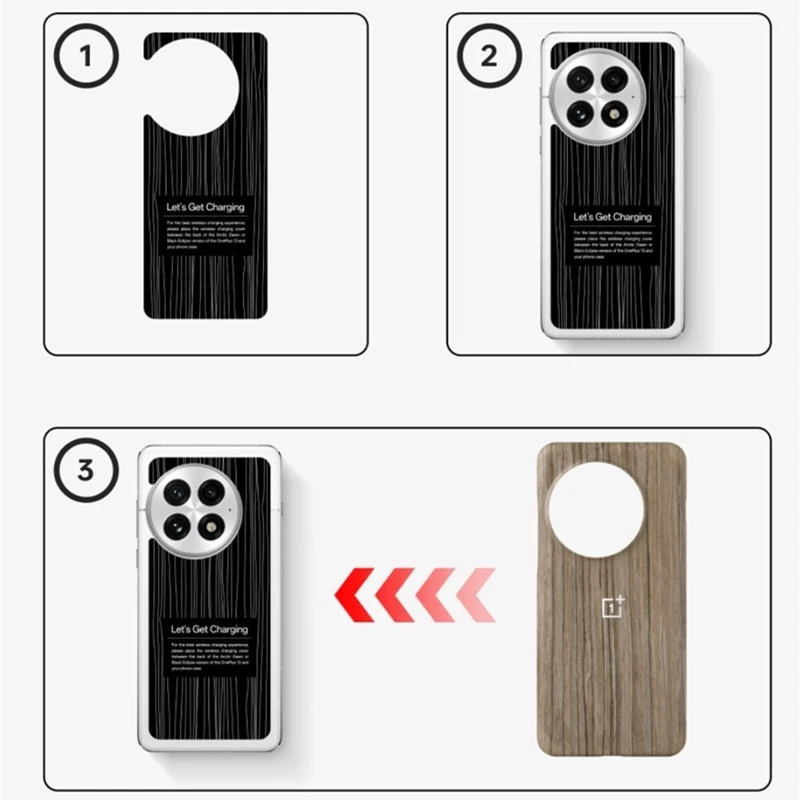 Wood Grain Magnetic Half-pack Case OnePlus 13 Official Original Slim Back Cover - Image 2 of 4