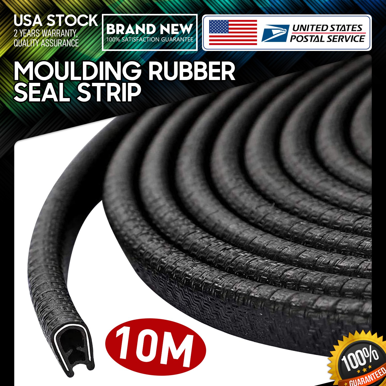 32Feet Car Door Edge Moulding Trim Lock Guard Rubber Seal Protector Strip Black