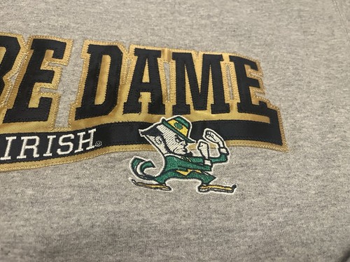 Notre Dame Fightin’ Irish Champion Eco Fleece embroidered medium gray sweatshirt - Picture 4 of 10