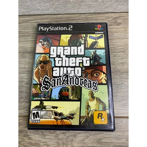 Grand Theft Auto San Andreas Sony PlayStation 2 PS2 Rockstar Games 2004 NTSC U/C